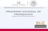 PROGRAMA NACIONAL DE FRANQUICIAS - INADEM...franquicias c) Realización de foros y encuentros de negocios empresariales de franquicias mexicanas para promover el desarrollo de las