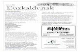 Euzkaldunak · 1/1/2015  · Boiseko Gazteak will resume practice on Tuesday, January 13 at 7:00PM. Boiseko Gazteak Musicians & Teachers - 2014 ... Emily Pape Carmen Spencer . 3 Txulitoak