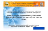 Insectos-plagas, enfermedades y nemátodos …...Proyecto “Formulación de Sistemas de Producción Limpia para los principales cultivos del Valle de Azapa”, Innova CORFO, Innova