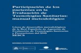 Participación de los pacientes en la Evaluación de ......actividades del Plan anual de trabajo de la Red Española de Agencias de Evaluación de Tecnologías Sanitarias y Prestaciones