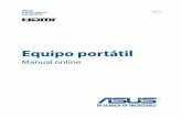 Equipo portátil - Asus · 2016-01-22 · Manual online del equipo portátil 9 Convenciones utilizadas en este manual Para resaltar la información clave de este manual, los mensajes