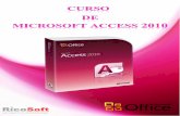 Curso Access 2010 - Alfredo Rico · Curso Access 2010 - Alfredo Rico – RicoSoft 2011 7 La cinta de opciones contiene todas las opciones del programa agrupadas en pestañas.Al hacer