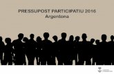 PRESSUPOST PARTICIPATIU 2016 Argentonaargentona.cat/.../Memoria_Pressupostos_Participatius.pdfPressupost participatiu 2015. Esplugues de Llobregat El projecte “PressupostParticipatiu
