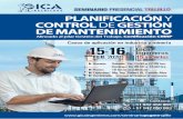 ESCUELA DE GESTIÓN, PROYECTOS Y ... - Gica IngenierosEl seminario tiene como propósito formar en competencias de ... ISO 14224:2016 Tema 05: Competencias del Planicador de Mantenimiento