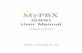 MyPBX User Manual - Компания «ФастКолл» - …MyPBX-SOHO User Manual Page 14 ·Voice Mail Access PIN Code Voicemail Password for this user, Ex: ‘1234’. ·Send