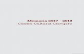 Memoria 2017 - 2018€¦ · Memoria Promocional del Proyecto de Exposiciones AIEC 2018 Primera edición Centro Cultural Clavijero Secretaría de Cultura de Michoacán