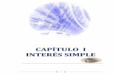 CAPÍTULO I INTERÉS SIMPLE - Eumed.net · El interés simple es utilizado en operaciones para préstamos a corto plazo o inversiones en donde los plazos no son mayores a un año.