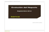 Evolución del Negocio - Bankia · 2018-06-03 · 2 Evolución del Negocio – Septiembre 2012 En el tercer trimestre del año, el Grupo Bankia ha generado un beneficio operativo