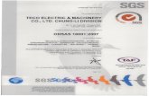 18001_1.pdf · Certificate TWI 6/01219 CERTIFIC4È The management system of TECO ELECTRIC & MACHINERY CO., LTD. CHUNG-LI DIVISION No.11, An Tung Rd., Zhung-Li Dist., TaoYuan City,