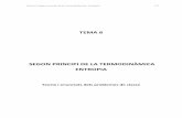 TEMA 6 - UPC Universitat Politècnica de CatalunyaTema 6: Segon principi de la Termodinàmica. Entropia 184 4. Només es poden determinar variaions d’entropia entre dos estats d’equili