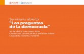 Seminario abierto “Las preguntas de la democracia” · de la Agencia Nacional de Investigación e Innovación de Uruguay. Se especializa en economía política, ... participación