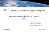 Oportunidades H2020 no Espaço 2017 · 2016-06-29 · IPN, Coimbra Ana SUTCLIFFE H2020, NCP Espaço ana.sutcliffe@gppq.pt Gabinete de Promoção dos Programa Quadro ID&I Fundação