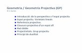 Geometria / Geometria Projectiva (GP) · estan en correspondència bijectiva amb les rectes per 1 paral·leles a Π. Com que aquestes rectes són les rectes per 1 contingudes en el