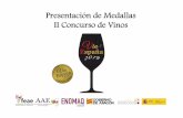 Presentación de Medallas II Concurso de Vinos...Oro Vinos Generosos y de uva sobremadura BODEGA MARCA DOP/IGP/OTRO Gonzalez Byass Fino Tio Pepe en Rama DOP JEREZ-XÉRÈS-SHERRY SANCHEZ