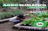 NACIONAL - MinAgricultura · 5 Boletín Nacional Agroclimático - Agosto 2019 REGIÓN CARIBE: En agosto aumentan las lluvias en gran parte de la región, en especial hacia el centro
