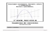 o BACH MAT CCSS II Cuaderno de ejercicios · Funciones polinómicas de grado 0, 1 y 2. Página 3 1. Cálculo de los elementos básicos de las funciones constantes, lineales y afines.