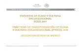 ENCUESTA DE CLIMA Y CULTURA ORGANIZACIONAL ECCO 2017 · 2019-04-18 · PGR PI\OCUfl.~Dül\111 CENCI\AI UF. L/1 R~I'UHIJCA Como bien nos hace saber la Secretaría de la Función Pública