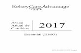 Aviso Anual de 2017 Cambios - KelseyCare Advantage...KelseyCare Advantage Essential - Aviso Anual de Cambios para 2017 2 . La tabla a continuación compara los costos de 2016 y de