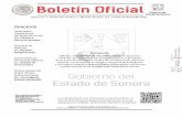 Boletín Oficial...Boletin Oficial y Archivo del Estado Lic. Juan Edgardo Briceño Hernández Gannendia 157,enlre Scnlán y EliasCaUes,Colonia Centro. Hennosllo. Sonora Tels: (662)