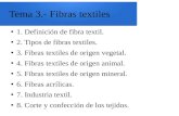 Tema 3.- Fibras textiles - IES ALFONSO X EL SABFibras textiles de origen mineral. 6. Fibras acrílicas. 7. Industria textil. 8. Corte y confección de los tejidos. Fibras textiles.