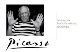 Introducción Evolución artística. El Guernica · El Clasicismo y el Surrealismo La evolución artística de Picasso. Período Azul Entre 1901 y 1903, Pablo Picasso sufrió una