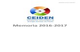Memoria 2016-2017 - CEIDEN - Plataforma Tecnológica de ...€¦ · 1. impulsar constitución de un grupo estable de materiales 2. impulsar la ampliación de ZIRP, si es técnicamente