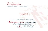 Inicio | UCAVILA - Inglés...Comunicarse eficazmente en castellano y en lengua inglesa, tanto oral como por escrito, utilizando el vocabulario científico en función de las circunstancias,