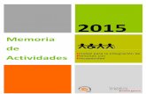 Memoria de Actividades 2015 - Universitat de València · le sigue el grupo pluridiscapacidad (21%), aglutinando problemas de salud que corresponden a más de una tipología de discapacidad.