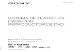 SISTEMA DE TEATRO EN CASA CON REPRODUCTOR DE DVD · 2013-09-27 · 3)El sistema no puede reproducir archivos con protección de derechos de autor (Digital Rights Management). 4)Los