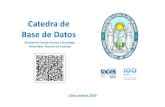 Catedra de Base de Datos - Universidad Nacional de Tucumán · Normalización La teoría del modelo relacional y el proceso de normalización de las Bases de Datos, fue desarrollado