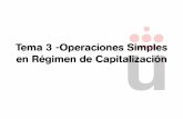 Tema 3 -Operaciones Simples en Régimen de Capitalización 3...La ley financiera de capitalización compuesta se utiliza en operaciones a largo plazo, operaciones de mercados de capitales