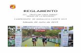 REGLAMENTO - triatlonandalucia.org · TRIATLON CROS SPRINT “MINAS DE LA REUNIÓN” Triatlon por la Igualdad y el Campeonato de Andalucia de Cadetes 2019, que se celebrará el 20