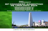 51° Congreso Argentino de Urología - SAU 2014 · La dosis prescripción fue de 110 Gy en el 66.66 % de los casos y 145 Gy en el 33.33 %. La media de seguimiento luego de la BQT