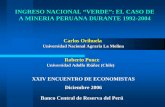INGRESO NACIONAL “VERDE”: EL CASO DE A MINERIA PERUANA ... › docs › Proyeccion-Instituc... · PNNC C K F f R gDbAd[] RR D() • =+− − + − − • Y luego de linealizar