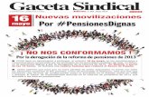 N N N - CCOO€¦ · n CCOO hace un llamamiento a participar, el próximo 16 de mayo, en las movilizaciones y concentraciones convocadas por los sindicatos en las principales ciudades