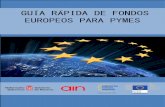 GUÍA RÁPIDA DE FONDOS EUROPEOS PARA PYMES - Navarra en Europa - Foros permanentes de … RAPIDA... · 2019-03-22 · que la ayuda se consolida a través de la cofinanciación de