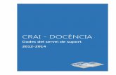 CRAI - DOCÈNCIA - UBdiposit.ub.edu/dspace/bitstream/2445/67345/1/dades... · 2016-01-23 · Assessorament i suport eines TIC TAC Publicació Docència Drets d'autoria MOOCS Altres.