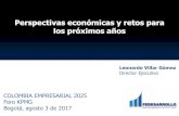 Perspectivas económicas y retos para los próximos años · Perspectivas económicas y retos para los próximos años . La economía colombiana ha tenido una fuerte desaceleración
