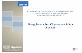 Reglas de Operación 2018 - UNAM - Dirección General Asuntos del Personal · 2018-05-30 · anual correspondiente. 33. Para el trámite de adecuaciones presupuestarias, deberán
