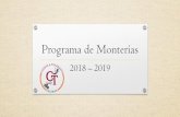 Programa de Monterías...Nuestra empresa: Cuesta & Toledano Presentamos nuestro programa de montería para la temporada 2018-2019. En esta nueva campaña nos hemos centrado en localizar