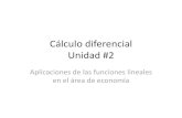 Cálculo diferencial Unidad #2 - administradorjorgevelcas · Cálculo diferencial Unidad #2 Aplicaciones de las funciones lineales en el área de economía . Función costo La funclón