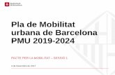 Pla de Mobilitat urbana de Barcelona PMU 2019-2024 · • Reduir la contaminació atmosfèrica derivada del transport. • Reduir la contaminació acústica derivada del transport.