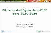 Marco estratégico de la CIPF para 2020-2030 · Antecedentes •2014 - SPG “La CIPF en 20 años”identificó desafíos y oportunidades •2016 - se presentó un borrador de proyecto