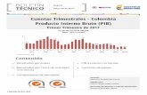 Cuentas Trimestrales - Colombia4 Producto Interno Bruto (PIB) · A. COMPORTAMIENTO DEL PIB POR GRANDES RAMAS DE ACTIVIDAD ECONÓMICA En el primer trimestre de 2017 -0,3respecto al