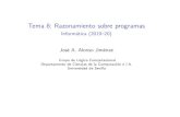 Tema 8: Razonamiento sobre programas - Informática (2019 20)jalonso/cursos/i1m/temas/tema-8.pdf · IM Tema 8: Razonamiento sobre programas Razonamiento ecuacional Cálculo con longitud