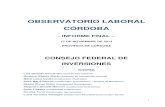 observatorio laboral de córdoba - CFIbiblioteca.cfi.org.ar/wp-content/uploads/sites/2/2013/01/... · 2016-07-26 · 1 OBSERVATORIO LABORAL CÓRDOBA - INFORME FINAL – 17 DE NOVIEMBRE