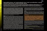 Identification of individuals by trait prediction using …Identiﬁcation of individuals by trait prediction using whole-genome sequencing data Christoph Lipperta,1, Riccardo Sabatini