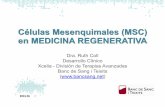 Células Mesenquimales (MSC) en MEDICINA REGENERATIVA · Células Mesenquimales (MSC) en MEDICINA REGENERATIVA Dra. Ruth Coll Desarrollo Clínico Xcelia - División de Terapias Avanzadas
