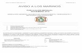 AVISO A LOS MARINOS - DIGAOHM€¦ · Aviso a los Marinos (388-410)/11/15 Publicación No.11 ! G) 396/11/15. Golfo de México y Mar Caribe.- Tampico, Tamps. Extremar precaución a