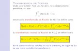 Transformada de Fourier Dada una funci on f x) una funcion ... · Transformada de Fourier Dada una funci on f(x) una funcion, no necesariamente peri odica, tal que Z 1 1 jf(x)jdx